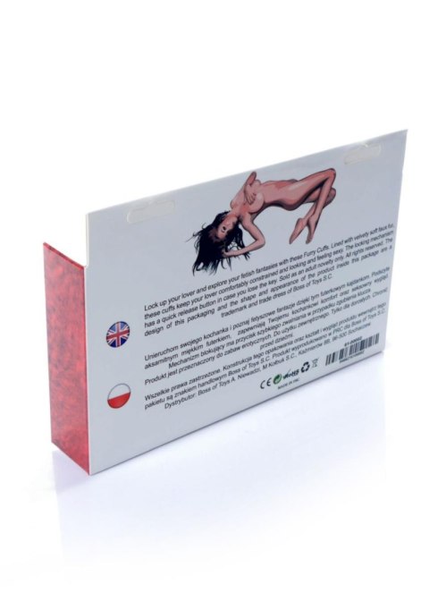 Kajdanki Fetish B - Series- Furry Cuffs Red Boys of Toys Sp. z o.o.