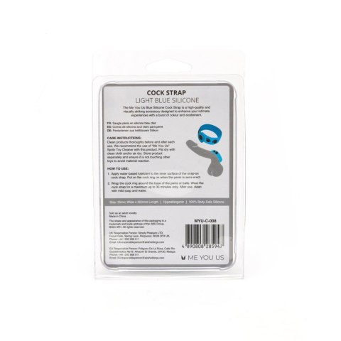 Me You Us Light Blue Silicone Cock Strap ABS - Intimate Distribution (dystrybutor)