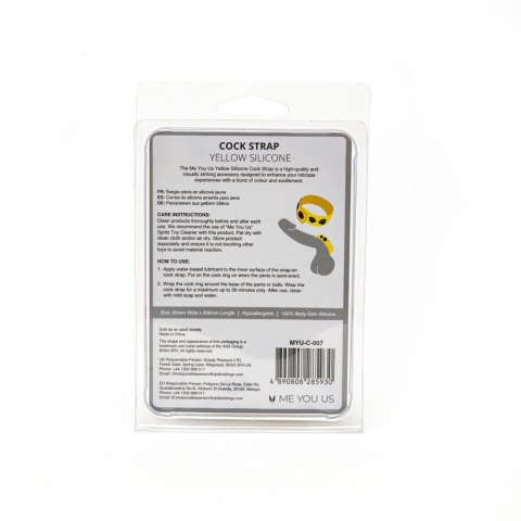 Me You Us Yellow Silicone Cock Strap ABS - Intimate Distribution (dystrybutor)