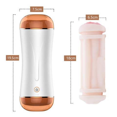 Masturbator - B - Series - Vibrating Masturbation Cup USB 10 function + Interactive Function / Double Ends Boys of Toys Sp. z o.o.