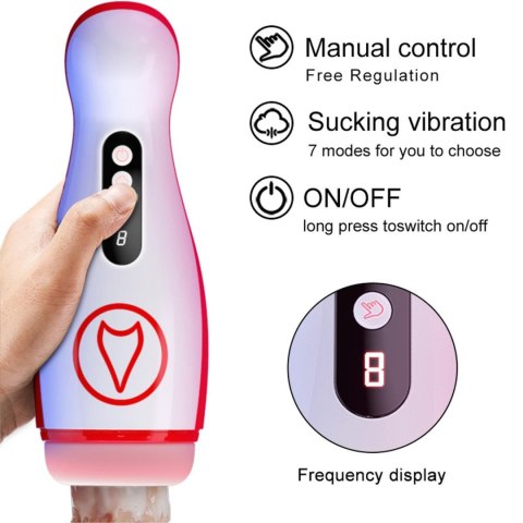Masturbator - Vibrating Masturbation Cup , 7 Suction Power, 7 Vibration Setting Boys of Toys Sp. z o.o.