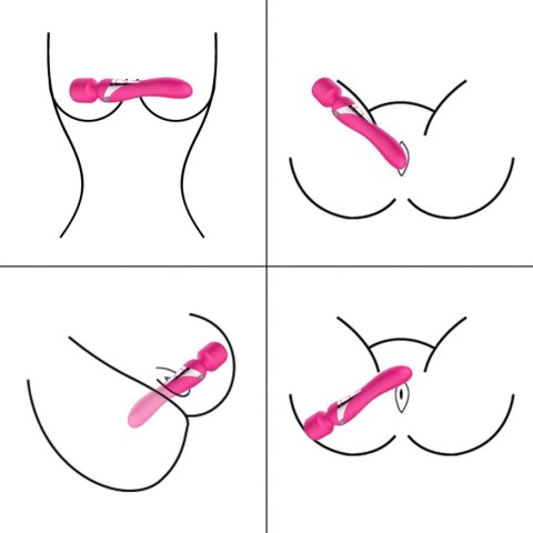 Stymulator - B - Series - Silicone Dual Massager Pulsator USB 7+7 Function (Pink) Boys of Toys Sp. z o.o.
