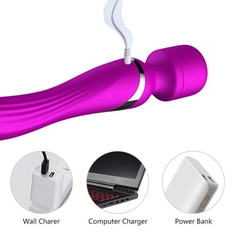 Stymulator-Silicone Dual Massager USB 7+7 Function Purple Boys of Toys Sp. z o.o.