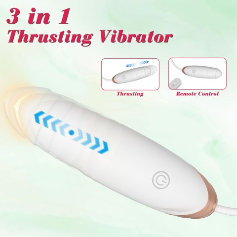 Vibrating Silicone Love EGG USB 7 vibration and thrust functions / Remote control White Boys of Toys Sp. z o.o.