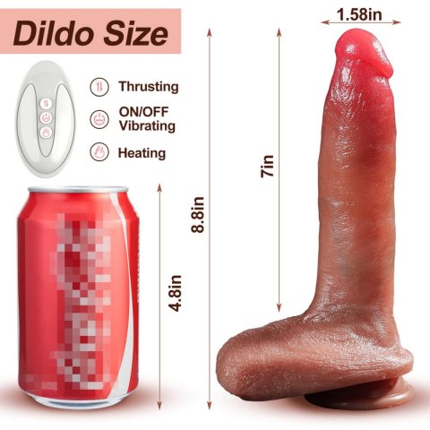 Wibrator-Silicone, 10 vibration modes 7 thrusting function, Heating Boys of Toys Sp. z o.o.