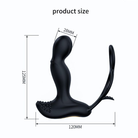 Wibrator-Silicone Massager 7 Function and Heating Function, Black Boys of Toys Sp. z o.o.