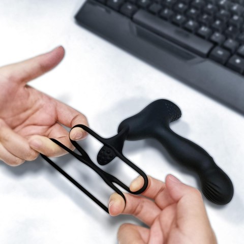 Wibrator-Silicone Massager 7 Function and Heating Function, Black Boys of Toys Sp. z o.o.