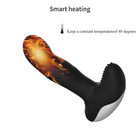 Wibrator-Silicone Massager USB 7 Function + Pulsator / Heating BLACK Boys of Toys Sp. z o.o.