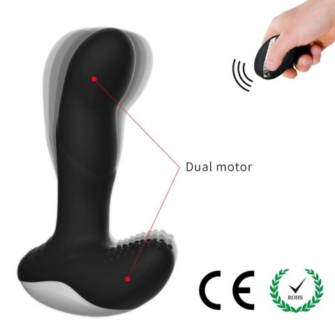 Wibrator-Silicone Massager USB 7 Function + Pulsator / Heating BLACK Boys of Toys Sp. z o.o.