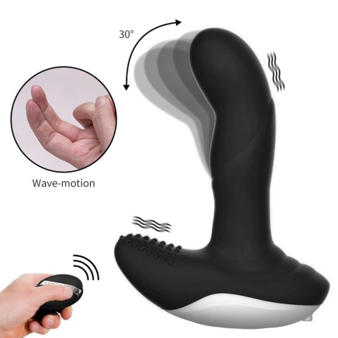 Wibrator-Silicone Massager USB 7 Function + Pulsator / Heating BLACK Boys of Toys Sp. z o.o.