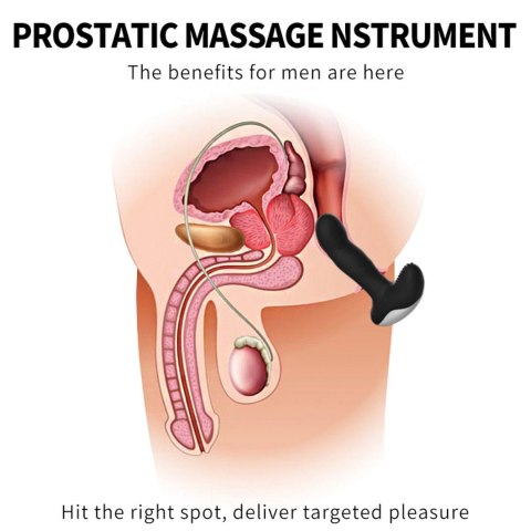 Wibrator-Silicone Massager USB 7 Function + Pulsator / Heating BLACK Boys of Toys Sp. z o.o.