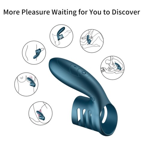 Wibrator-Silicone Ring Blue USB 7 Function Boys of Toys Sp. z o.o.