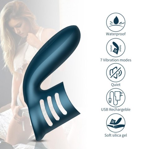Wibrator-Silicone Ring Blue USB 7 Function Boys of Toys Sp. z o.o.