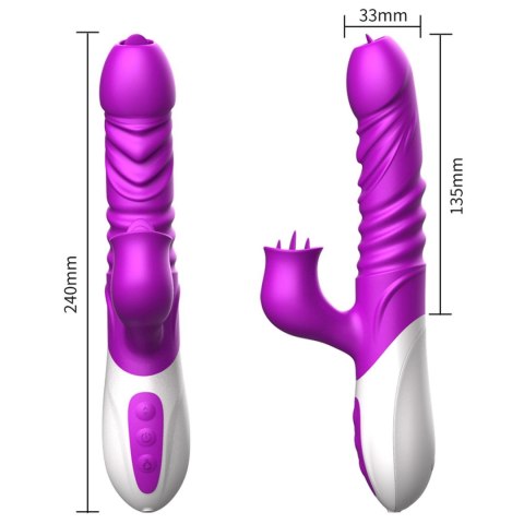 Wibrator-Silicone Vibrator USB 10 Function and Thrusting Function / Heating Boys of Toys Sp. z o.o.