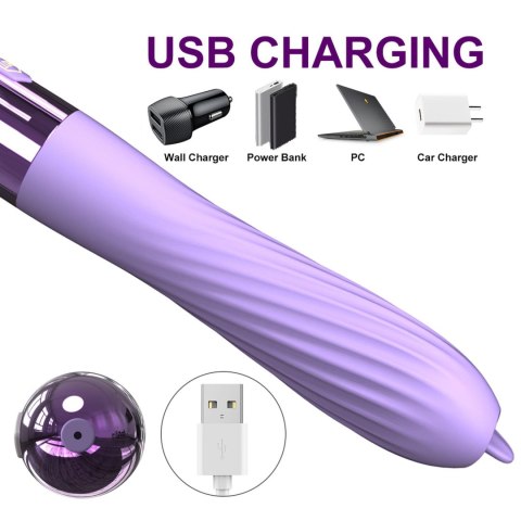 Wibrator-Silicone Vibrator USB, 10 vibration modes, Heating Boys of Toys Sp. z o.o.