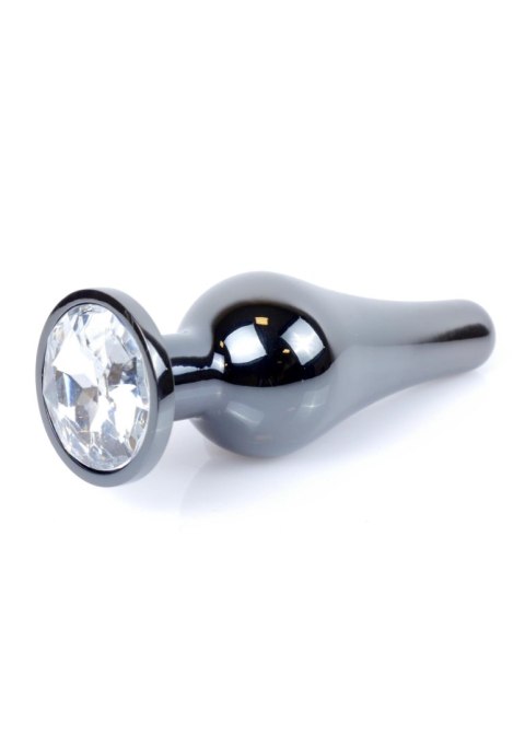 Plug-Jewellery Dark Silver BUTT PLUG- Clear Boys of Toys Sp. z o.o.