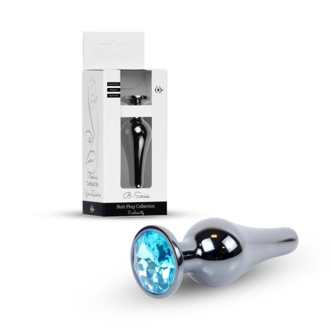 Plug-Jewellery Dark Silver BUTT PLUG- Light Blue Boys of Toys Sp. z o.o.