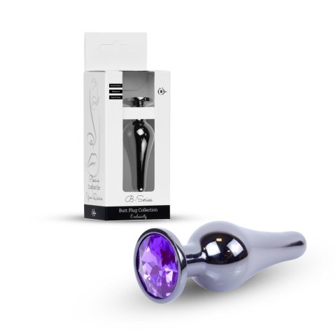 Plug-Jewellery Dark Silver BUTT PLUG- Purple Boys of Toys Sp. z o.o.