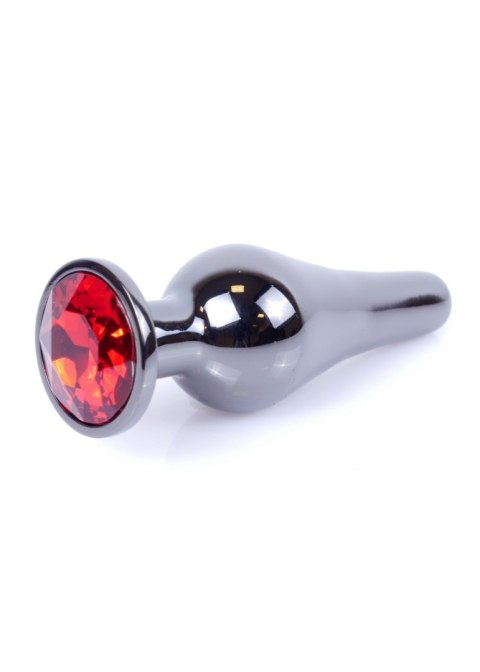 Plug-Jewellery Dark Silver BUTT PLUG- Red Boys of Toys Sp. z o.o.