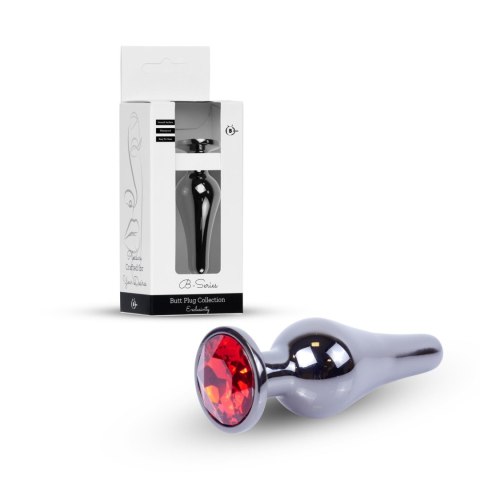 Plug-Jewellery Dark Silver BUTT PLUG- Red Boys of Toys Sp. z o.o.