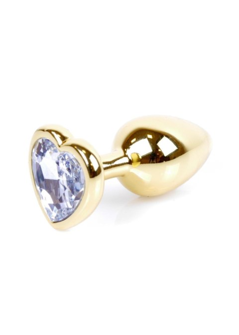 Plug-Jewellery Gold Heart PLUG- Clear Boys of Toys Sp. z o.o.