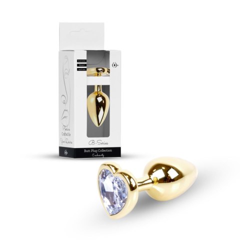 Plug-Jewellery Gold Heart PLUG- Clear Boys of Toys Sp. z o.o.