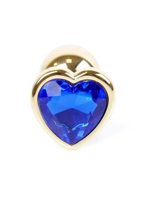 Plug-Jewellery Gold Heart PLUG- Dark Blue Boys of Toys Sp. z o.o.