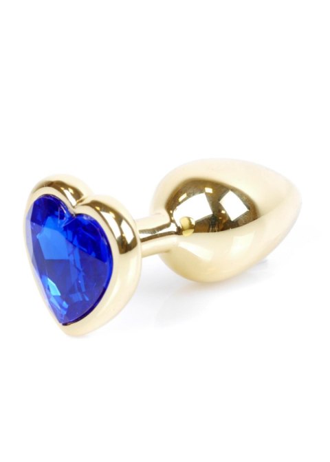 Plug-Jewellery Gold Heart PLUG- Dark Blue Boys of Toys Sp. z o.o.