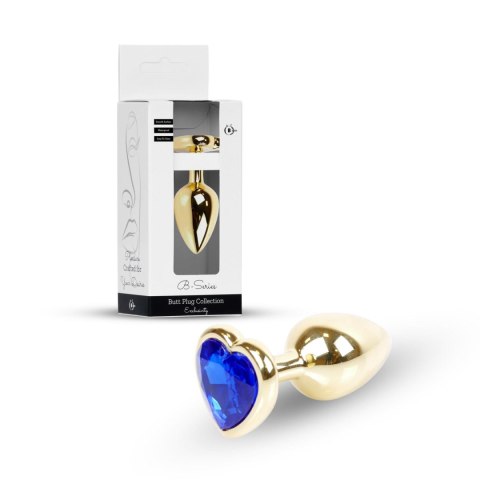 Plug-Jewellery Gold Heart PLUG- Dark Blue Boys of Toys Sp. z o.o.