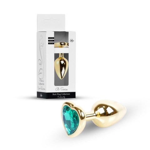 Plug-Jewellery Gold Heart PLUG- Green Boys of Toys Sp. z o.o.