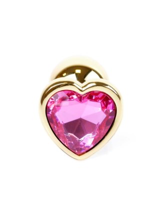 Plug-Jewellery Gold Heart PLUG- Pink Boys of Toys Sp. z o.o.