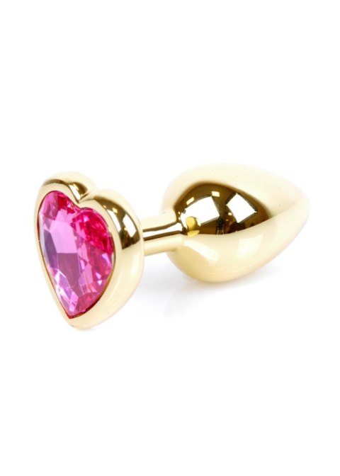 Plug-Jewellery Gold Heart PLUG- Pink Boys of Toys Sp. z o.o.