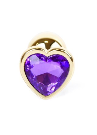 Plug-Jewellery Gold Heart PLUG- Purple Boys of Toys Sp. z o.o.