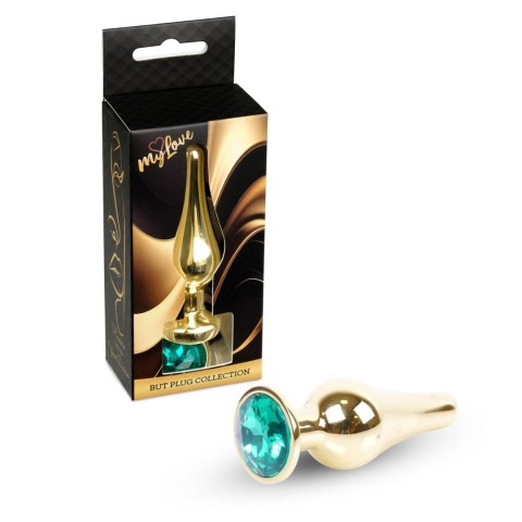 MyLove Toys - Jewellery Gold BUTT PLUG- Green Boys of Toys Sp. z o.o.