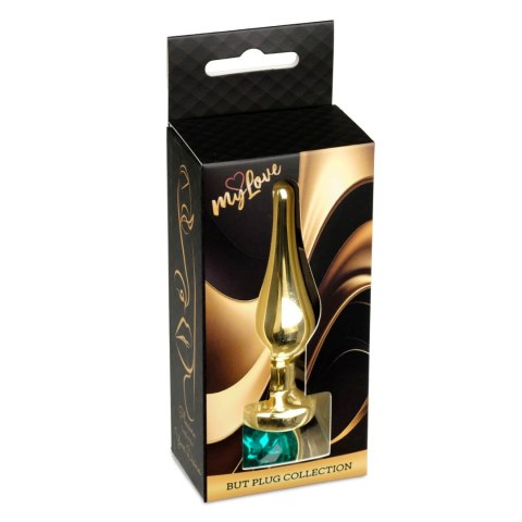 MyLove Toys - Jewellery Gold BUTT PLUG- Green Boys of Toys Sp. z o.o.