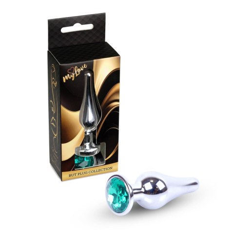 MyLove Toys - Jewellery Silver BUTT PLUG- Green Boys of Toys Sp. z o.o.