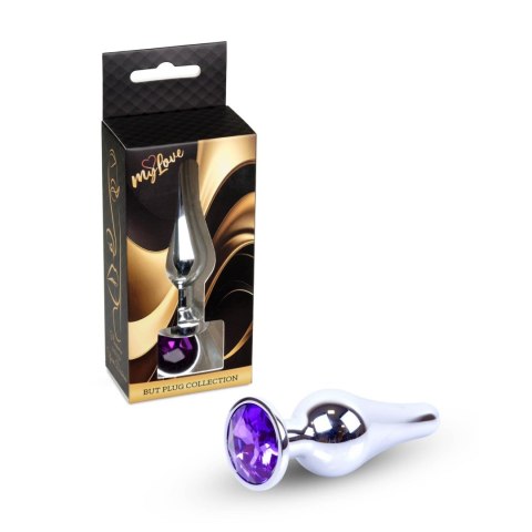 MyLove Toys - Jewellery Silver BUTT PLUG- Purple Boys of Toys Sp. z o.o.