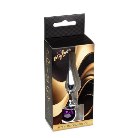 MyLove Toys - Jewellery Silver BUTT PLUG- Purple Boys of Toys Sp. z o.o.