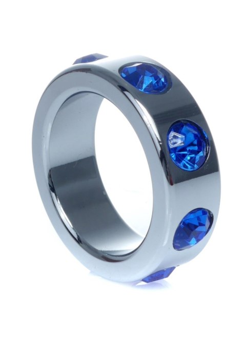 Pierścień-Metal Cock Ring with Dark Blue Diamonds Small Boys of Toys Sp. z o.o.