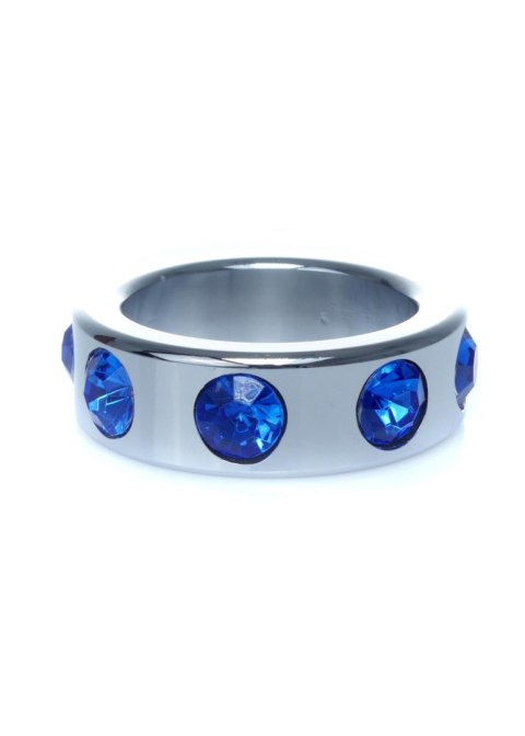 Pierścień-Metal Cock Ring with Dark Blue Diamonds Small Boys of Toys Sp. z o.o.