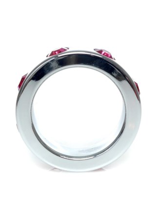 Pierścień-Metal Cock Ring with Pink Diamonds Medium Boys of Toys Sp. z o.o.
