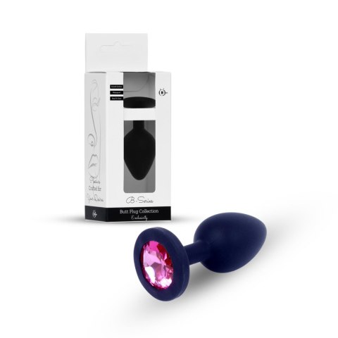 Plug-Jewellery Black Silicon PLUG Medium- Pink Diamond Boys of Toys Sp. z o.o.