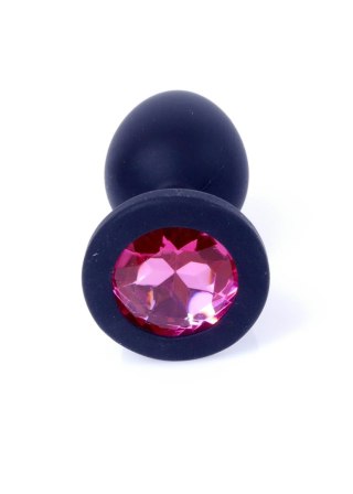 Plug-Jewellery Black Silicon PLUG Small- Pink Diamond Boys of Toys Sp. z o.o.