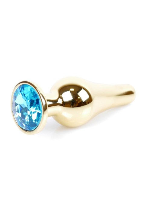Plug-Jewellery Gold BUTT PLUG- Light Blue Boys of Toys Sp. z o.o.