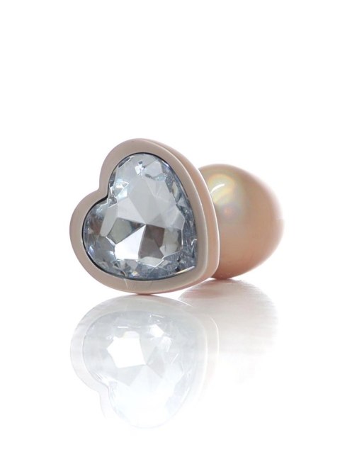 Plug-Jewellery Pearl Gold Heart PLUG- Clear S Boys of Toys Sp. z o.o.