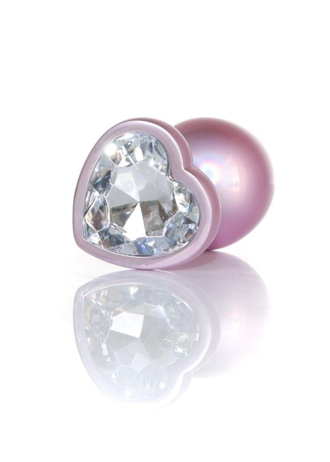 Plug-Jewellery Pearl Pink Heart PLUG- Clear L Boys of Toys Sp. z o.o.
