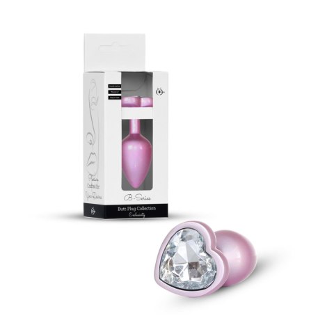 Plug-Jewellery Pearl Pink Heart PLUG- Clear S Boys of Toys Sp. z o.o.