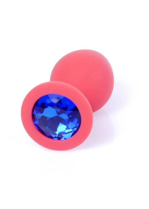 Plug-Jewellery Red Silicon PLUG Medium- Blue Diamond Boys of Toys Sp. z o.o.