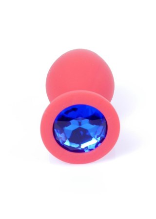 Plug-Jewellery Red Silicon PLUG Medium- Blue Diamond Boys of Toys Sp. z o.o.