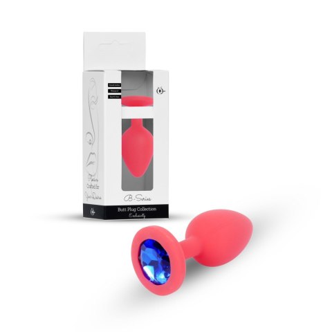 Plug-Jewellery Red Silicon PLUG Medium- Blue Diamond Boys of Toys Sp. z o.o.